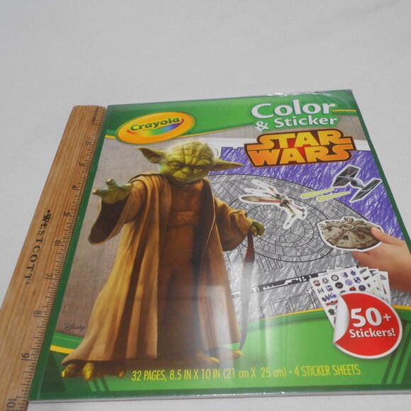 NEW SEALED CRAYOLA STAR WARS COLOR & STICKER BOOK STOCKING STUFFER 🎁👦👸 - Picture 7 of 9